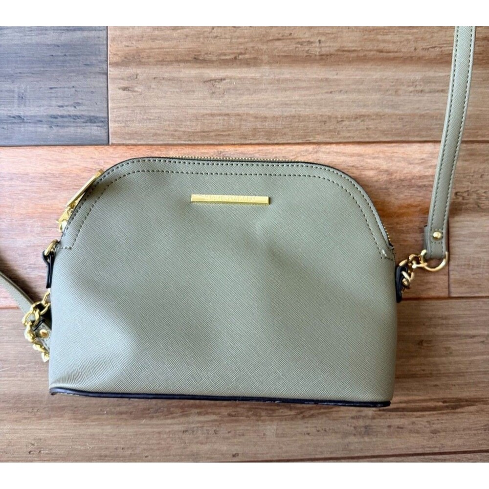 Steve Madden Olive Sage Green Dome Crossbody Bag